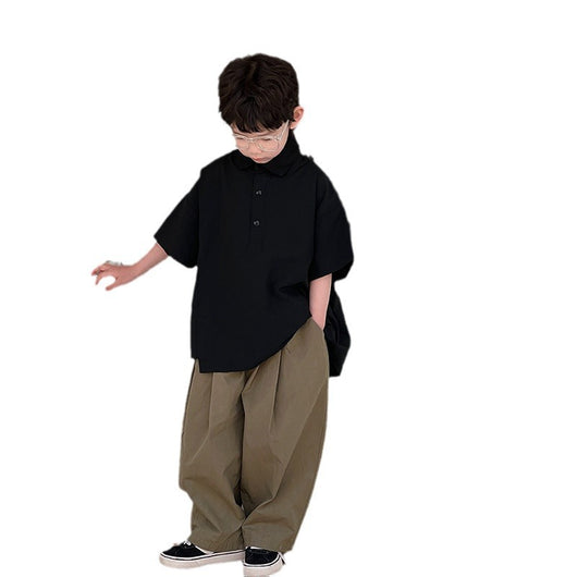 Camisa Blanca de Manga Corta para Niño - Comodidad de Verano - Image 5