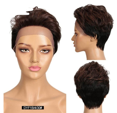 Peluca Frontal de Encaje Cabello Natural Corto - Image 9