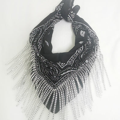Pañuelo Vintage Paisley con Borla de Diamantes - Image 3
