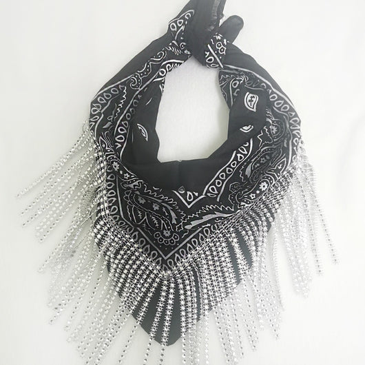 Pañuelo Vintage Paisley con Borla de Diamantes - Image 3