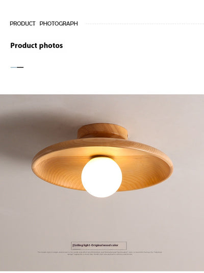 Lámpara de Techo Minimalista en Madera Maciza para Pasillos - Image 17