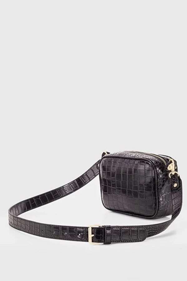 Bolso Bandolera con Textura de Cocodrilo para Mujer