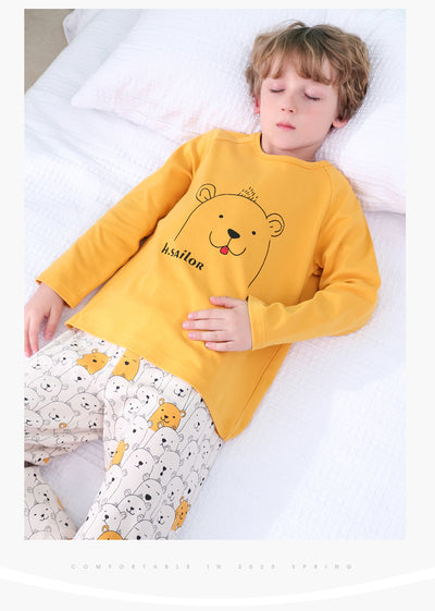Pijama Infantil de Algodón Puro Manga Larga Primavera Otoño - Image 15