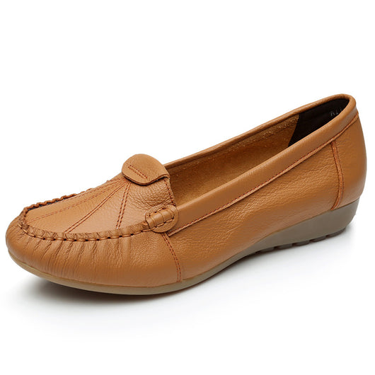 Zapatos Mocasín Cuña Cómodos de Cuero con Suela Suave - Image 11