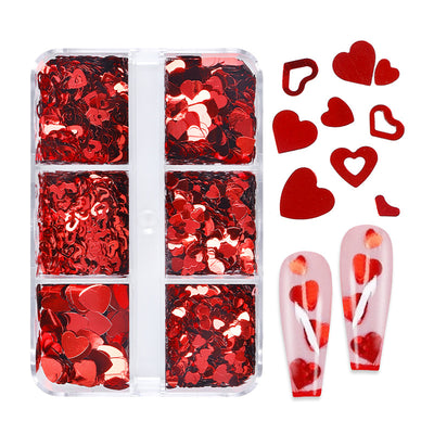 Caja de 6 Lentejuelas Decorativas Recortadas Rojo Amor - Colección San Valentín - Image 8