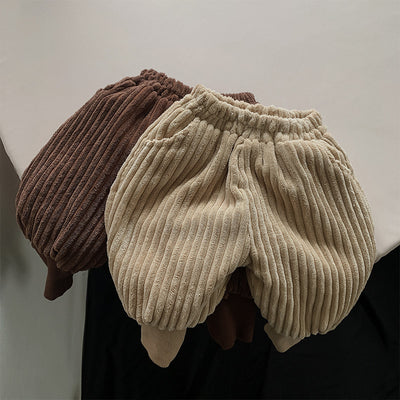 Pantalones Invierno Niños y Niñas Coreanos Acolchados a Rayas - Image 14