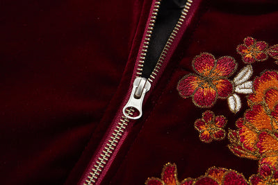 Chaqueta Beisbolera Hombre con Bordado de Dragones y Perla - Image 9
