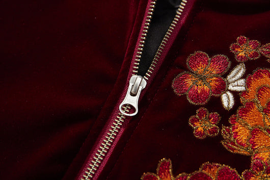 Chaqueta Beisbolera Hombre con Bordado de Dragones y Perla - Image 9