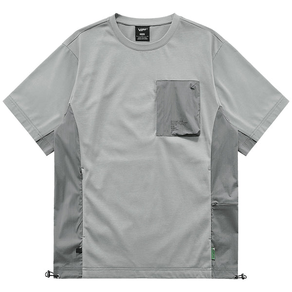 Playera de Contraste con Costuras Combinadas
