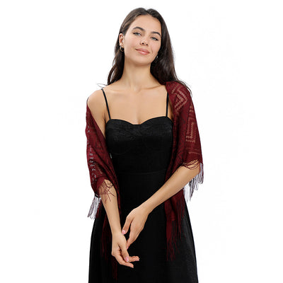 Vestido de Noche con Capa de Encaje y Escote Triangular - Image 55