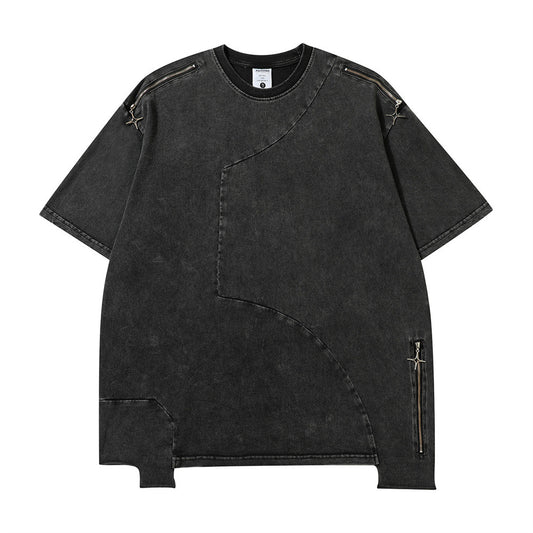 Camiseta Vintage Lavada Hombre - Estilo Urbano Personalidad Única