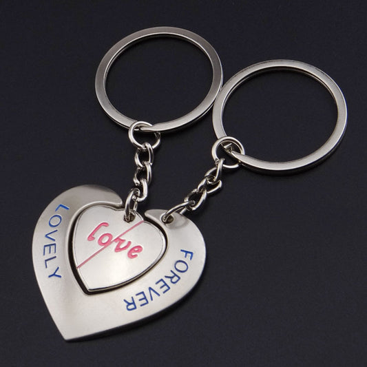Llavero de Corazón Personalizado para Parejas - Conectados de Corazón a Corazón - Image 2