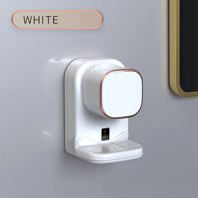 Black automatic toothpaste dispenser with rose gold trim, wall-mounted with sensor for hands-free use. - Image 8