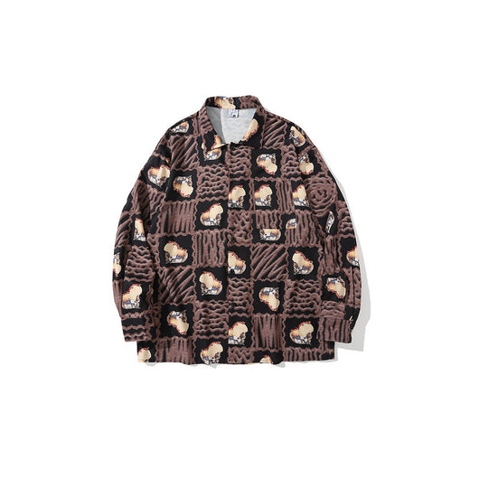 Camisa Retro Tie-dye Manga Larga para Hombre Tide Brand - Diseño Artístico - Image 10