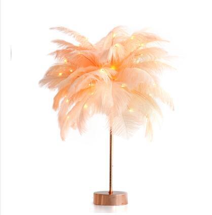Lámpara de Escritorio Nórdica con Plumas - Luz Decorativa Moderna para Dormitorio - Image 13