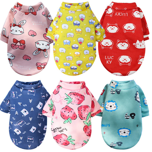 Suéter de Dos Patas con Estampado de Dibujos Animales y Forro de Terciopelo para Mascotas - Image 46