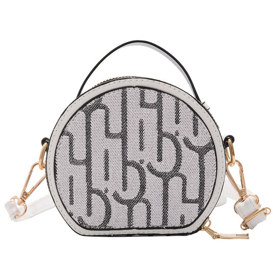 Bolso Redondo Pequeño con Letras - Image 2