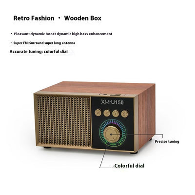 Parlante Bluetooth Retro Portátil con Subwoofer - Image 9