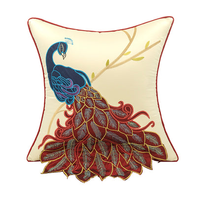 Cojín Decorativo Estilo Chino con Bordado de Pavo Real para Sofá y Cama - Image 8