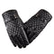 Guantes de Cuero Sintético Bordados con Pantalla Táctil para Conducir