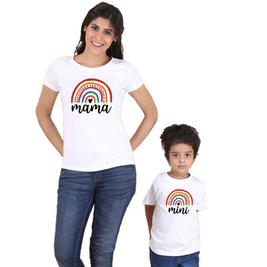 Playera Arcoíris Mamá e Hija - Conjunto Familiar de Algodón para Verano - Image 2