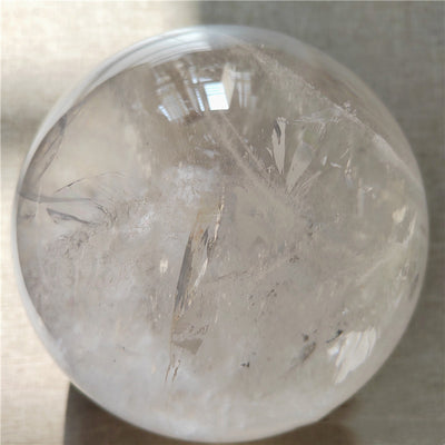 Esfera de Cristal Blanco Natural para Decoración