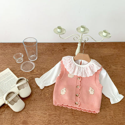 Chaleco Cardigan Infantil con Estampado de Conejitos - Image 11