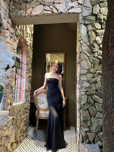 Vestido Envolvente sin Mangas con Malla Transparente - Image 11