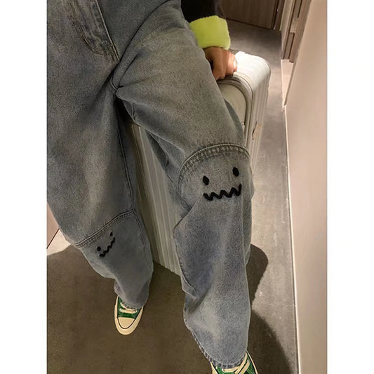 Pantalones Rectos de Cintura Alta y Pierna Ancha para Primavera Verano