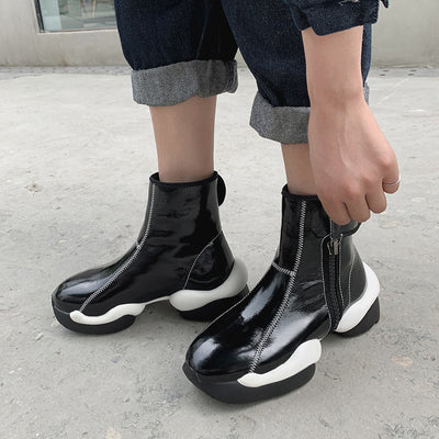 Botas de Invierno Talla Grande para Mujer con Tacón Robusto y Punta Redonda - Image 14