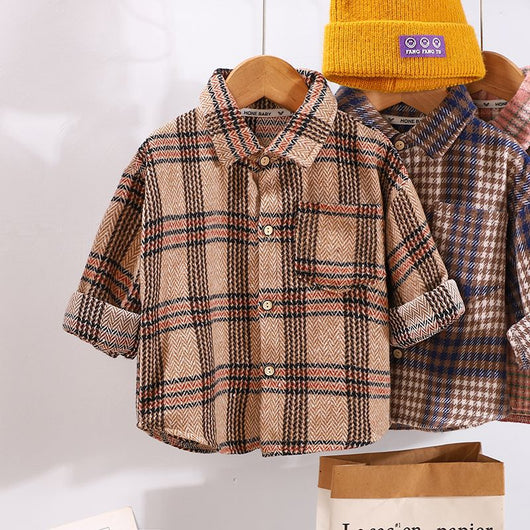 Camisa de Cuadros Casual para Niños - Perfecta para Primavera y Otoño - Image 10