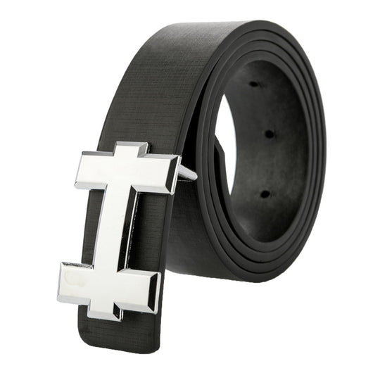 Cinturón de Cuero PU Premium para Hombre y Mujer - Diseño Elegante con Hebilla Metálica