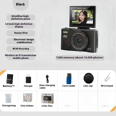 Cámara Mirrorless HD 64 Megapíxeles para Estudiantes y Principiantes - Image 9