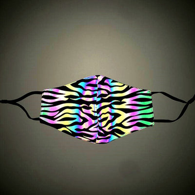 Bright white reflective face mask with ear loops, glowing against a dark grey background. - Image 18