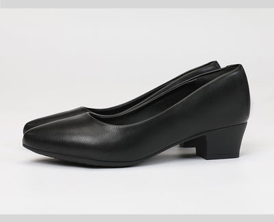 Zapato de Cuero Negro Suela Blanda Confort Plano - Image 7