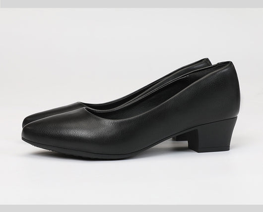 Zapato de Cuero Negro Suela Blanda Confort Plano - Image 7