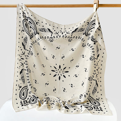 Pañuelo de Seda Estampado Cachemira Flor de Anacardo Lujo Premium - Image 6