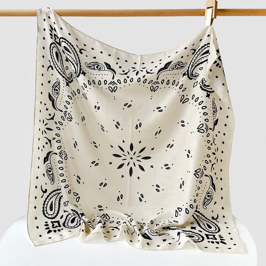Pañuelo de Seda Estampado Cachemira Flor de Anacardo Lujo Premium - Image 6