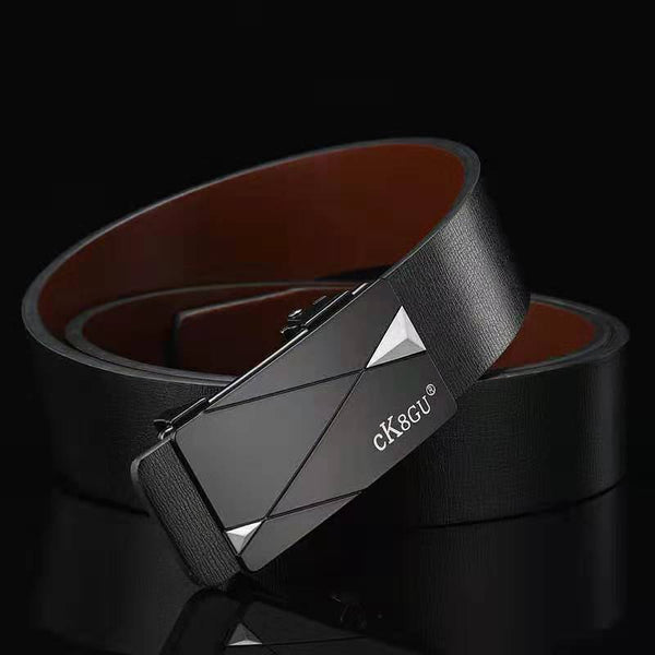 Cinturón de Cuero para Hombre con Hebilla Automática sin Agujeros - Image 4
