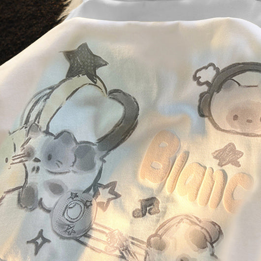 Camiseta Gato Graffiti 300g Algodón Xinjiang Premium - Image 3