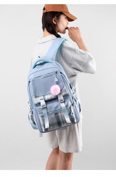 Mochila para Computadora Multicapa de Diseño Minimalista para Mujer - Image 15