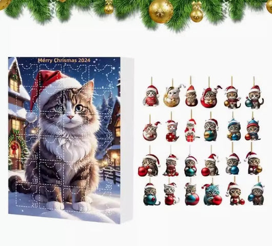 Calendario Navideño de Adviento con Gato Adorable de Acrílico - Image 10