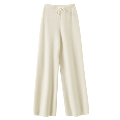 Pantalones de Lana Cintura Alta Relajados de Corte Recto - Image 7