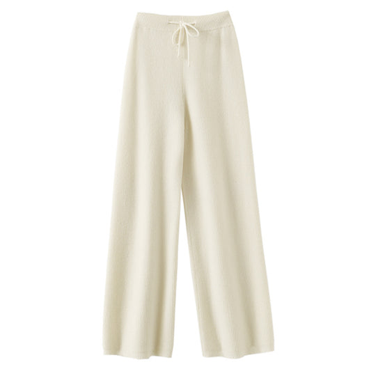 Pantalones de Lana Cintura Alta Relajados de Corte Recto - Image 7