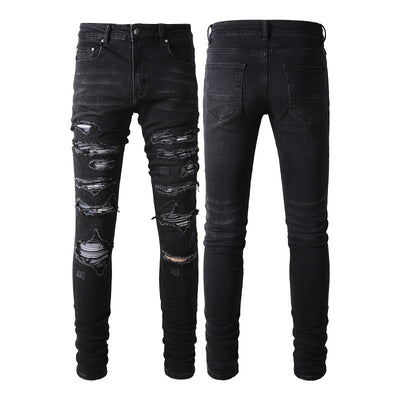 Jeans Slim Fit Elásticos con Detalles Rotos para Hombre - Image 8