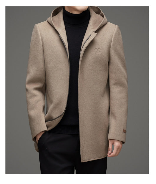 Abrigo de Lana Reversible con Capucha para Hombre - Invierno Premium - Image 9