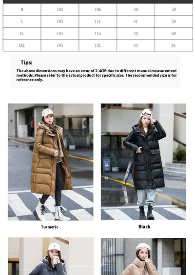 Abrigo Largo de Invierno Estilo Coreano para Mujer - Image 12