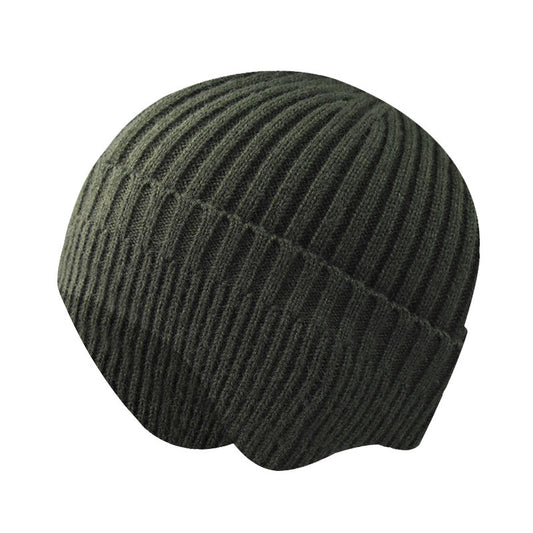 Gorro de Lana Tejido para Protección de Oídos - Colores Puros y Cálidos