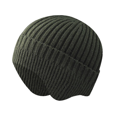 Gorro de Lana Tejido para Protección de Oídos - Colores Puros y Cálidos