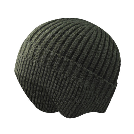Gorro de Lana Tejido para Protección de Oídos - Colores Puros y Cálidos